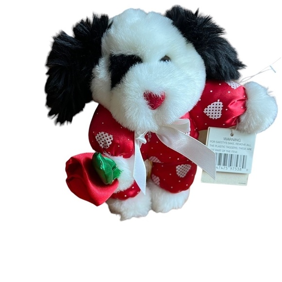 MTY International Soft Expressions Dog Plush Stuffed Animal Strawberry 7” w/ tag - Picture 5 of 5